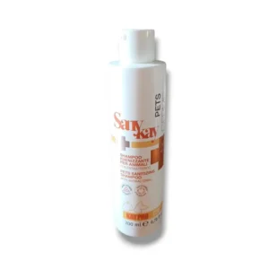 Shampoo igienizzante per animali Sanykay Pets da 200 ml, con antibatterico, per la pulizia del pelo.